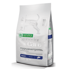 Nature's Protection DOG - White Dogs Hypoallergenic Grain Free Salmon Adult All breed, висококачествена храна за пораснали кучета от всички породи с бяла козина, чувствителна храносмилателна система, със сьомга, Литва - 1,5 кг Nature's Protection DOG - White Dogs Hypoallergenic Grain Free Salmon Adult All breed, висококачествена храна за пораснали кучета от всички породи с бяла козина, чувствителна храносмилателна система, със сьомга, Литва - 1,5 кг
