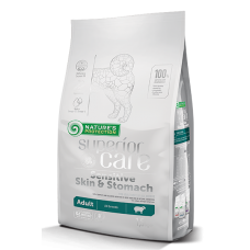 Nature's Protection DOG - Grain Free Skin Sensitive Stomach Lamb Adult All Breeds, висококачествена храна за пораснали кучета от всички породи, за лъскав косъм и чувствителен стомах, с агнешко месо, Литва - 1,5 кг