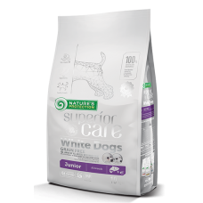 Nature's Protection DOG - White Dogs Grain Free Salmon Junior All Breeds, висококачествена храна за подрастващи кучета от всички породи с бяла козина, със сьомга, Литва - 10 кг Nature's Protection DOG - White Dogs Grain Free Salmon Junior All Breeds, висококачествена храна за подрастващи кучета от всички породи с бяла козина, със сьомга, Литва - 10 кг