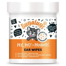 Bugalugs Pre, Post Probiotic Ear Wipes for Cats - Биоразградими почистващи кърпички за уши с пребиотици и пробиотици за котки 100 броя - Англия - PPCWPS100 Bugalugs Pre, Post Probiotic Ear Wipes for Cats - Биоразградими почистващи кърпички за уши с пребиотици и пробиотици за котки 100 броя - Англия - PPCWPS100
