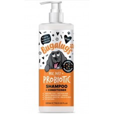 Bugalugs Pre, Post + Probiotic Shampoo + Conditioner for Dogs - Шампоан и балсам за кучета с пре-, пост- и пробиотици 500 мл - Англия - PPSHPD500 Bugalugs Pre, Post + Probiotic Shampoo + Conditioner for Dogs - Шампоан и балсам за кучета с пре-, пост- и пробиотици 500 мл - Англия - PPSHPD500