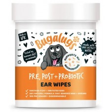 Bugalugs Pre, Post Probiotic Ear Wipes for Dogs - Биоразградими почистващи кърпички за уши с пребиотици и пробиотици за кучета 100 броя - Англия - PPWPSD100 Bugalugs Pre, Post Probiotic Ear Wipes for Dogs - Биоразградими почистващи кърпички за уши с пребиотици и пробиотици за кучета 100 броя - Англия - PPWPSD100