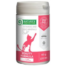 Nature's Protection Skin & Coat Care - грижа за кожата и козината, за котки, 120 таблетки, Литва - 60 гр