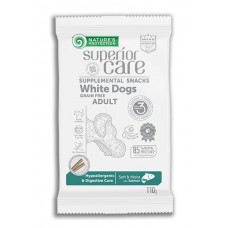 Nature's Protection DOG - Superior Care White Dogs Hypoallergenic & Digestive, лакомство за кучета със сьомга - хипоалергенно, за добро храносмилане, за бели кучета  110 гр, Литва - 125102