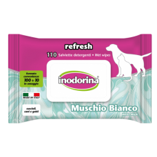 Inodorina Refresh - Мокри кърпички за куче или котка с бял мускус 110 бр - 23.12.6 Inodorina Refresh - Мокри кърпички за куче или котка с бял мускус 110 бр - 23.12.6