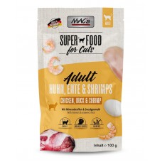 Mac’s Cat Adult GRAIN FREE, пауч за пораснали котки, БЕЗ ЗЪРНО, с Патешко месо и скариди, 100 гр - Германия - 857VE