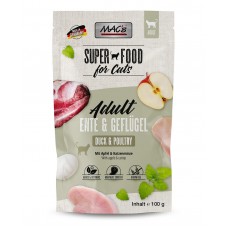 Mac’s Cat Adult GRAIN FREE, пауч за пораснали котки, БЕЗ ЗЪРНО, с Патешко и птиче месо, Ябълки и билков микс, 100 гр - Германия - 851VE