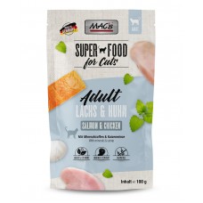 Mac’s Cat Adult GRAIN FREE, пауч за пораснали котки, БЕЗ ЗЪРНО, със Сьомга и птиче месо, Боровинки и билков микс, 100 гр - Германия - 850VE Mac’s Cat Adult GRAIN FREE, пауч за пораснали котки, БЕЗ ЗЪРНО, със Сьомга и птиче месо, Боровинки и билков микс, 100 гр - Германия - 850VE